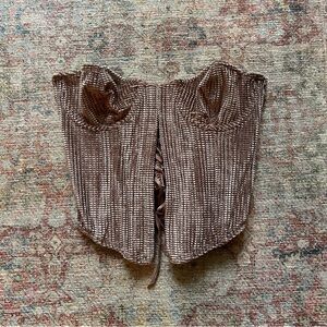 Urban Outfitters light purple Textured Strapless corset Blouse